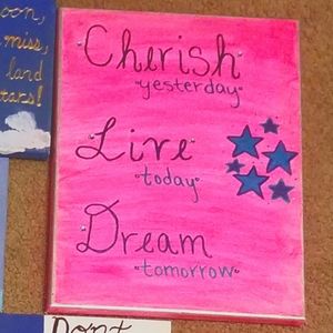 Pink Hand painted canvas | Inspiration